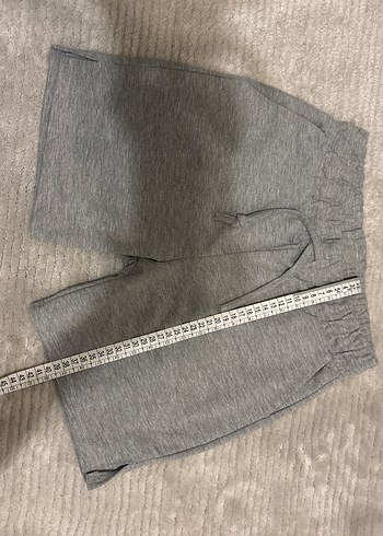 Gri penye şort - Görsel 5