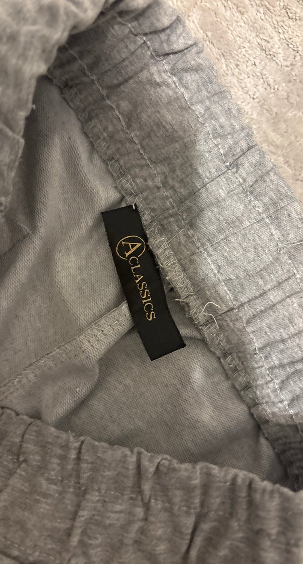 Gri penye şort - Görsel 3