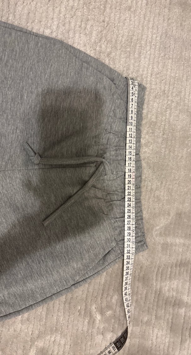 Gri penye şort - Görsel 4