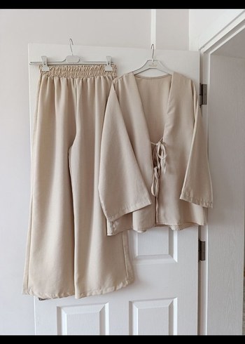 Zara Tesettür keten ıkılı takım