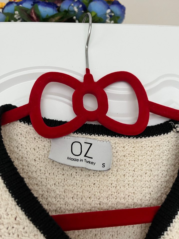 Kadın Beyaz Triko Notlu Yaka Hırka - Görsel 5