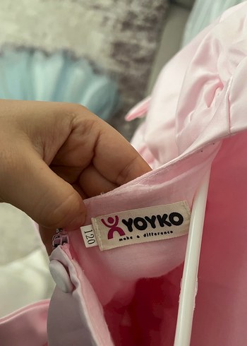 Pembe Uzun Kollu Nakışlı Kız Elbisesi - Görsel 5