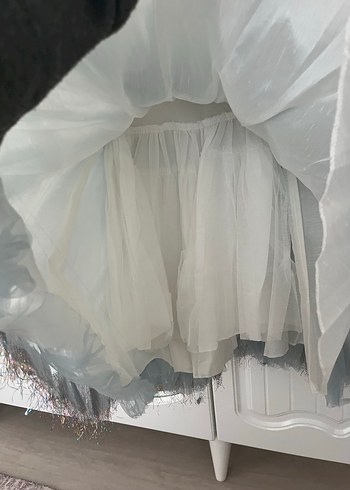 Gri Nakışlı Tül Çocuk Elbisesi - Görsel 6