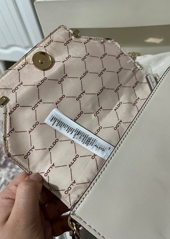 Bej Zincir Detaylı Deri Kadın Çanta - Görsel 6