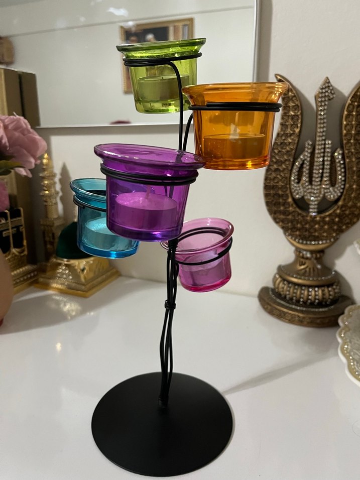 Renkli Cam Mumluk - Görsel 3