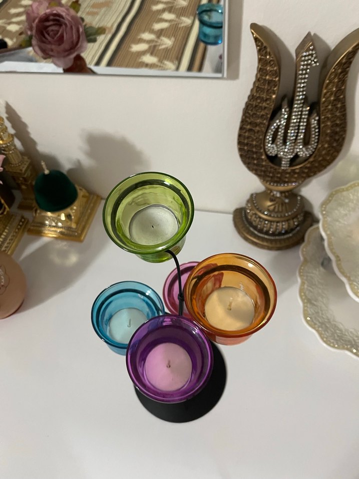 Renkli Cam Mumluk - Görsel 4