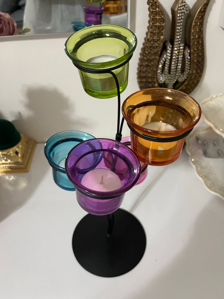 Renkli Cam Mumluk - Görsel 2