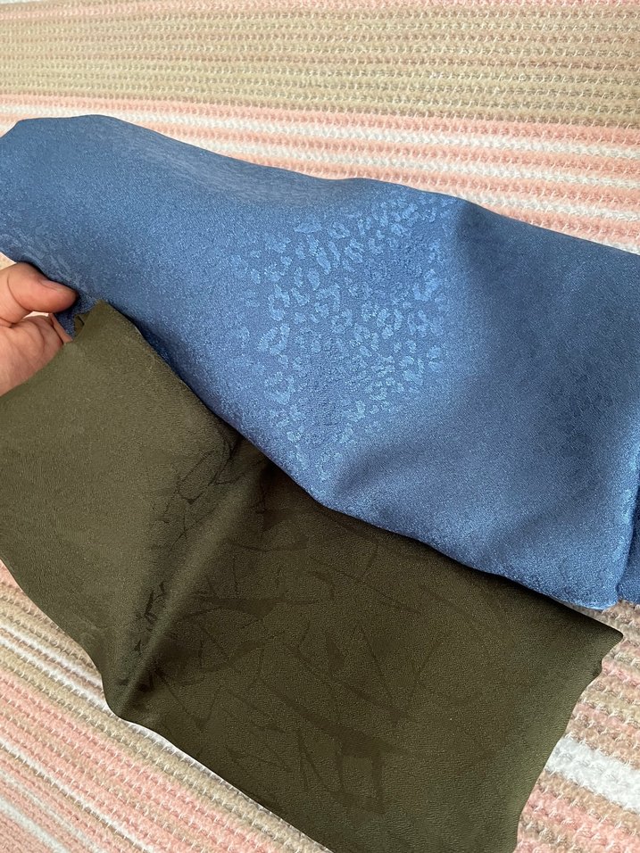 Kadın Drapeli Mavi Bohem Şal - Görsel 2