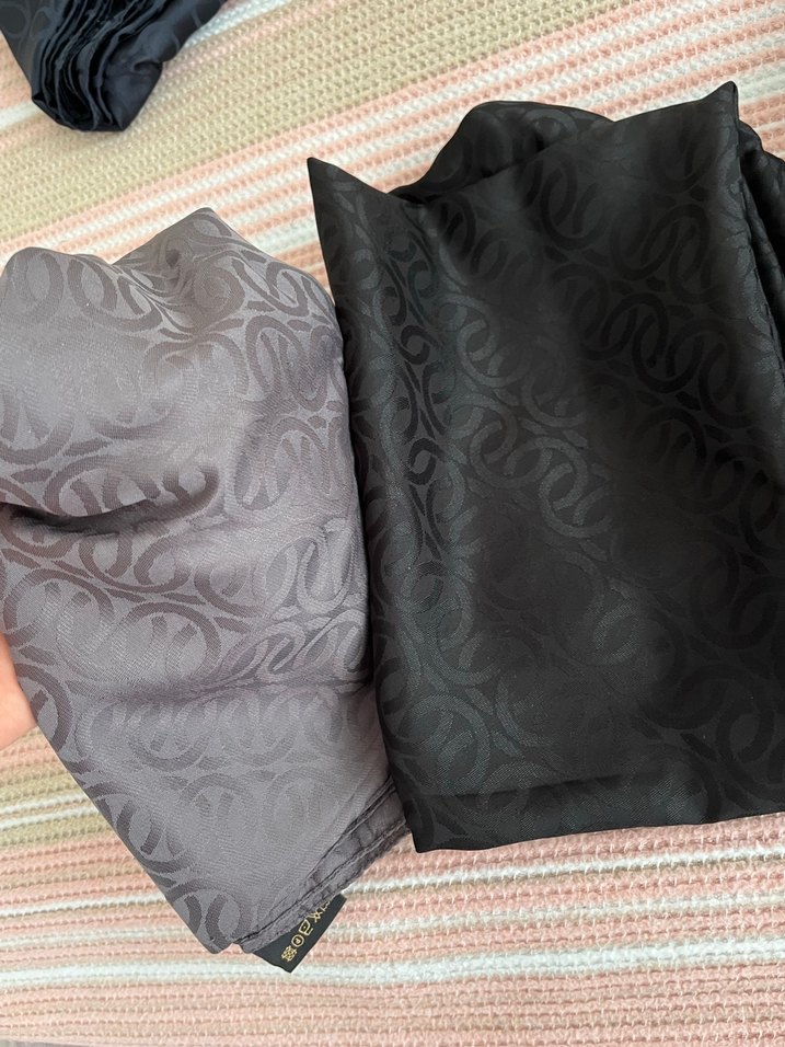 Kadın Bohem Drapeli Siyah ve Gri Şal - Görsel 3