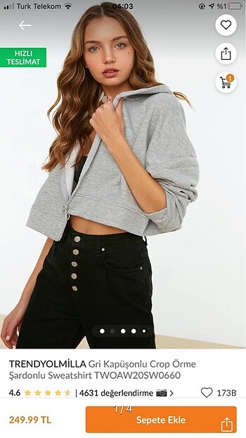 Crop Hırka