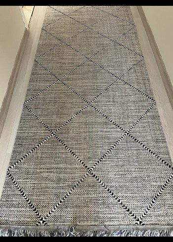 2li Gri Modern Koridor Halısı - Görsel 2