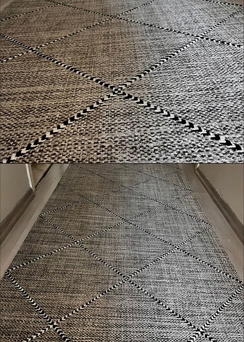 2li Gri Modern Koridor Halısı - Görsel 3