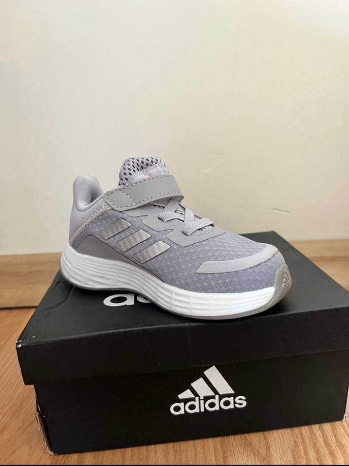 Kız Çocuk Gri Spor Ayakkabı Cırt Cırtlı - Görsel 2