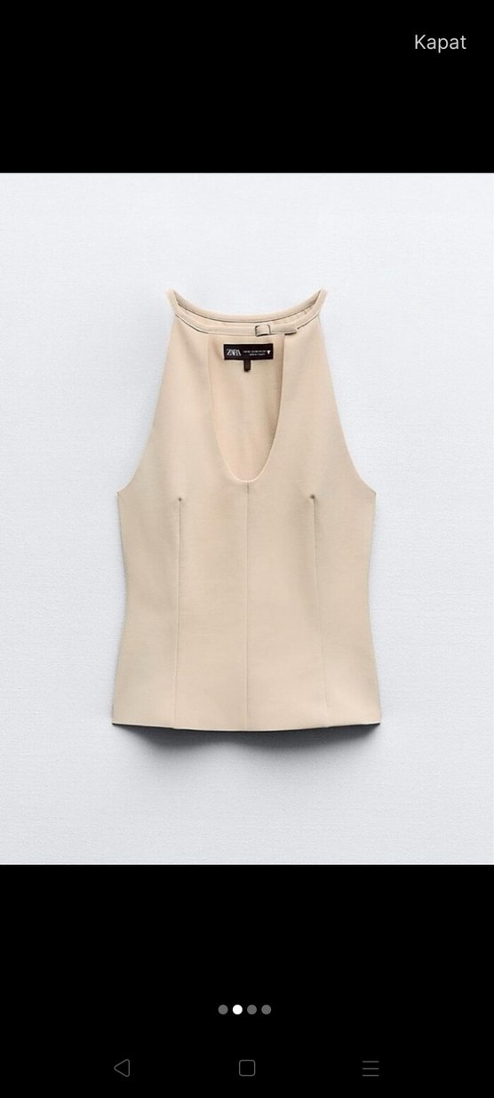 zara halter yaka bluz - Görsel 2