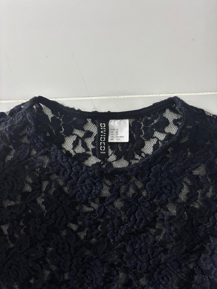 Siyah Dantelli Uzun Kollu Kadın Bluz - Görsel 2