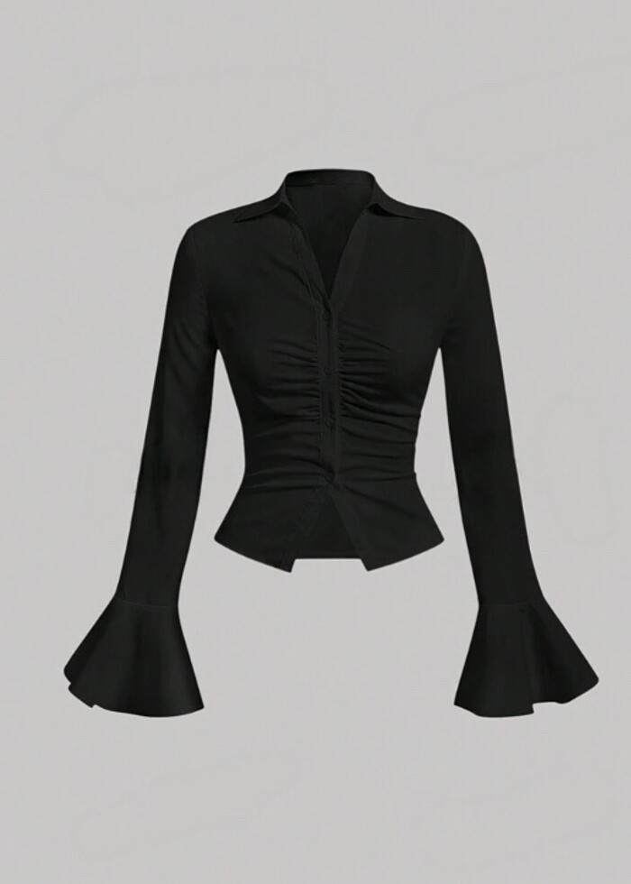 Sırt bağcıklı gömlek - Görsel 2