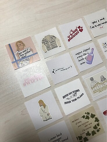  Beden Renk 20 adet Taylor Swift Sticker Set