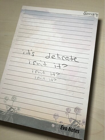 Taylor Swift Delicate Not Defteri