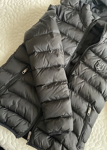 Siyah  Erkek Çocuk Kapüşonlu Mont - Görsel 3