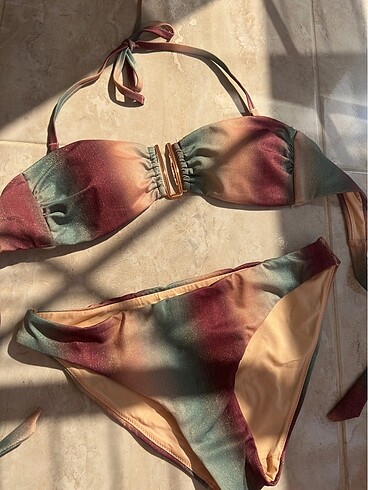 Penti penti parlak bikini takımı