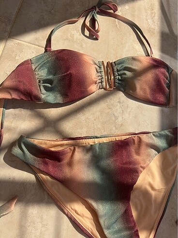 s Beden penti parlak bikini takımı