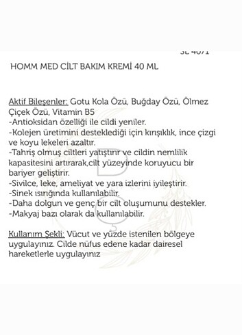 Beden Cilt bakım kremi