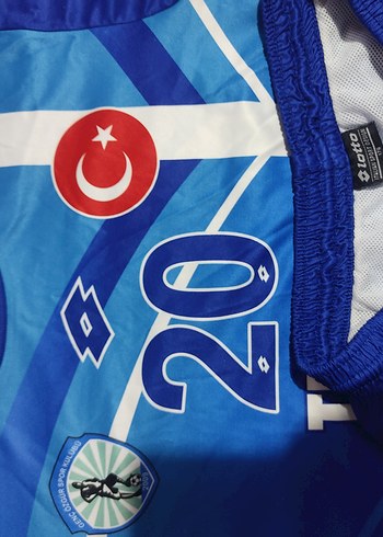 11-12 Yaş Beden Mavi Erkek Kısa Kollu Spor Takım 20 Baskılı 176 bedeni