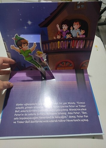  Beden Renk 3 Boyutlu Peter Pan Çocuk Kitabı 