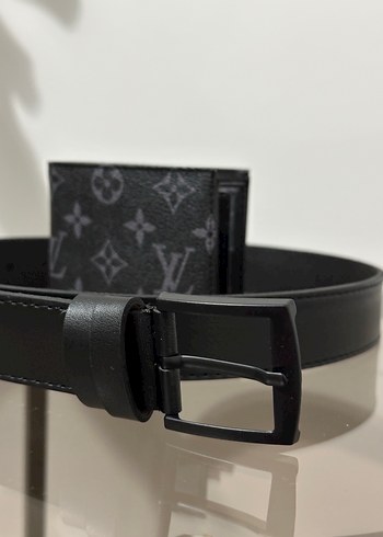 Siyah Kemer ve Cüzdan Seti - Görsel 2