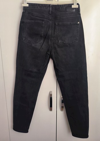 Siyah Kadın Mavi mom jean - Görsel 3