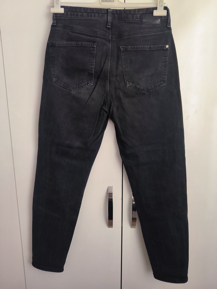 Siyah Kadın Mavi mom jean - Görsel 3