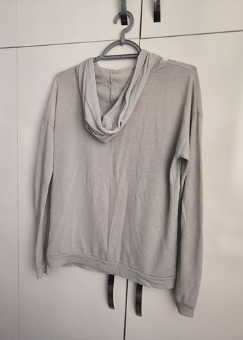 Gri Kadın Sweatshirt Kapüşonlu - Görsel 2