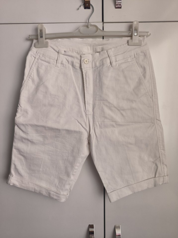 Beyaz Regular Fit  Erkek Şort - Görsel 2