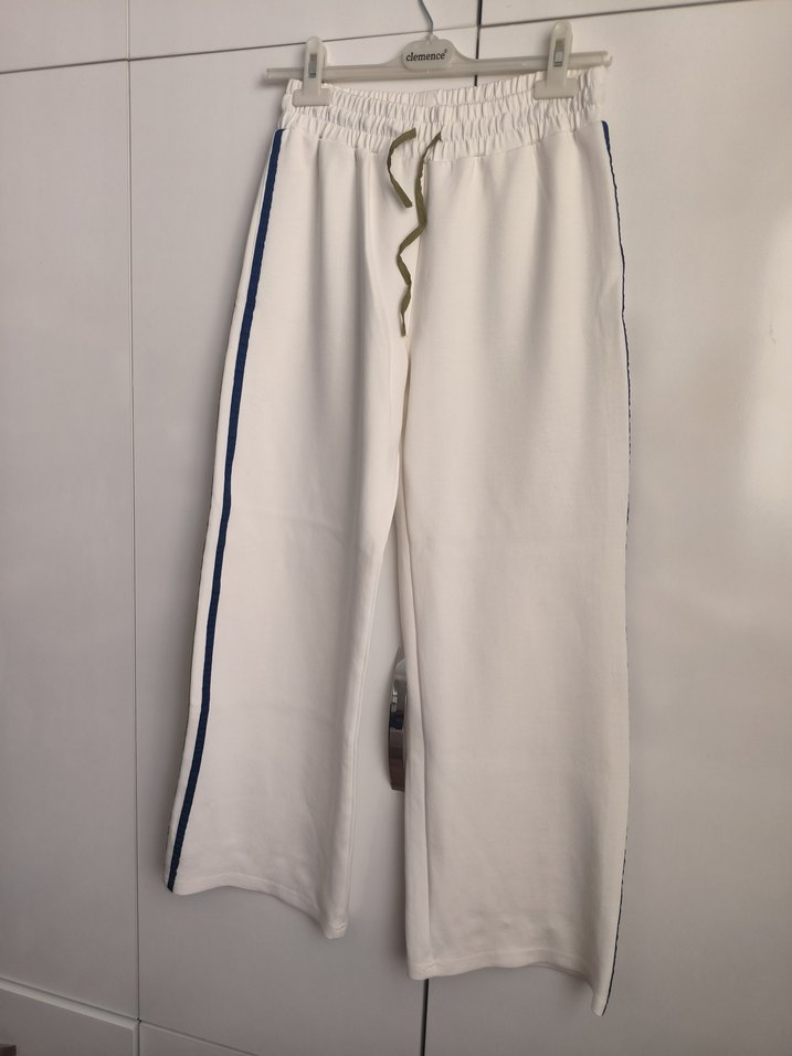 Beyaz Kadın Rahat Pantolon - Görsel 2