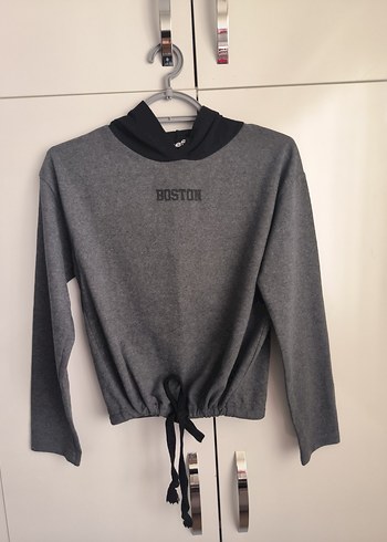 Gri Kadın Sweatshirt - Görsel 4