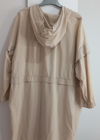 Bej Uzun Kadın Keten Ceket - Görsel 4