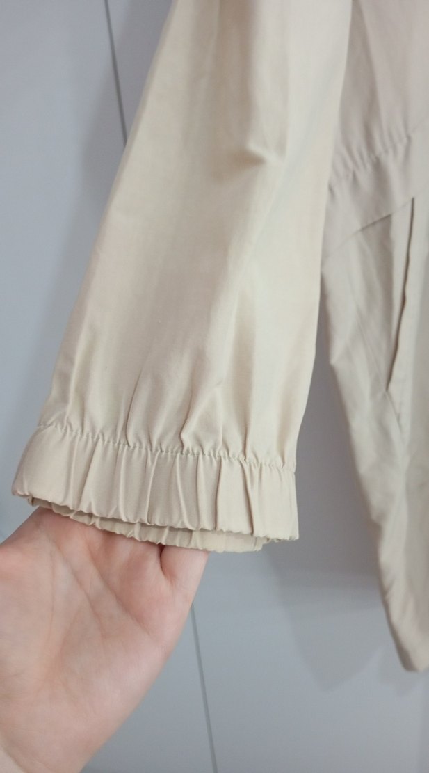 Bej Uzun Kadın Keten Ceket - Görsel 2