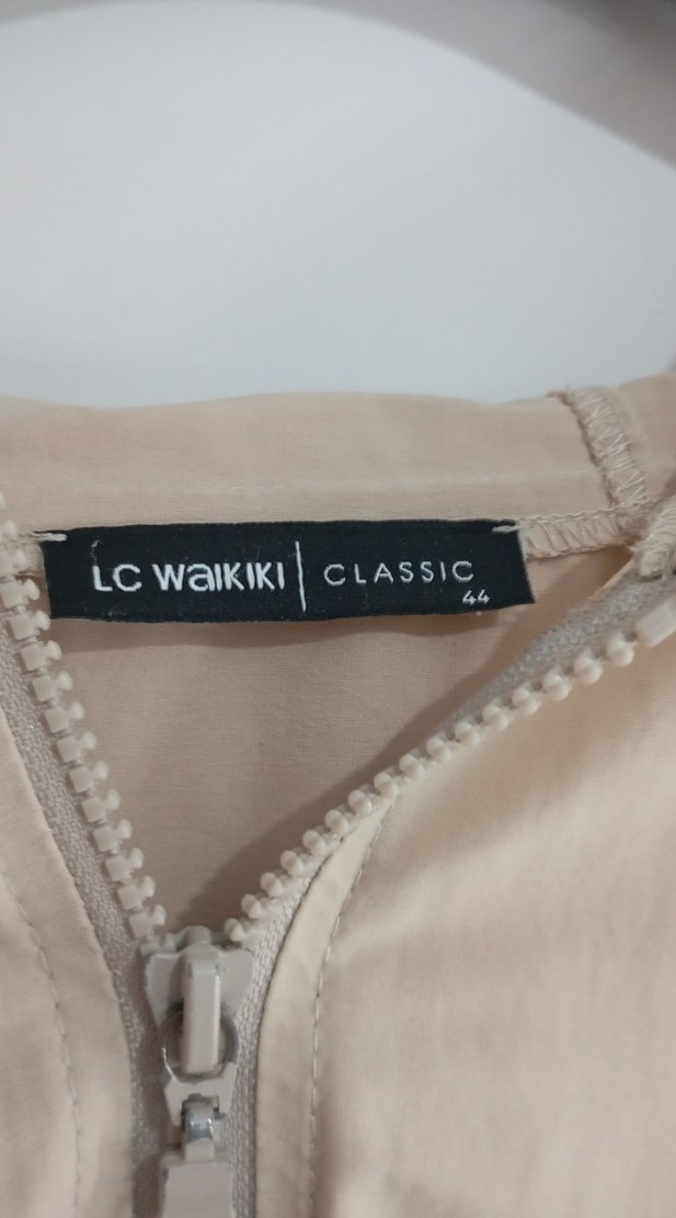 Bej Uzun Kadın Keten Ceket - Görsel 3