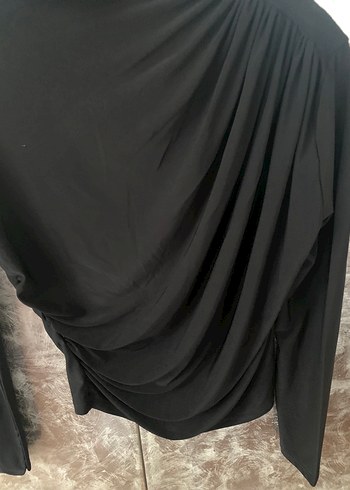 Siyah Drapeli  Bluz - Görsel 11