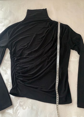 Siyah Drapeli  Bluz - Görsel 4