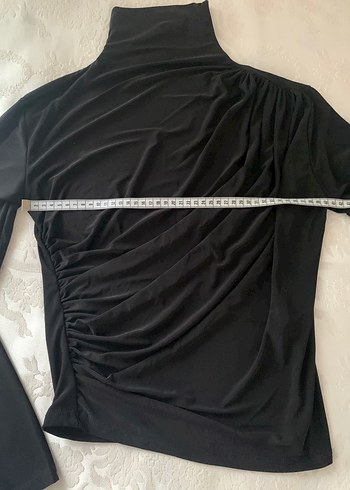 Siyah Drapeli  Bluz - Görsel 2