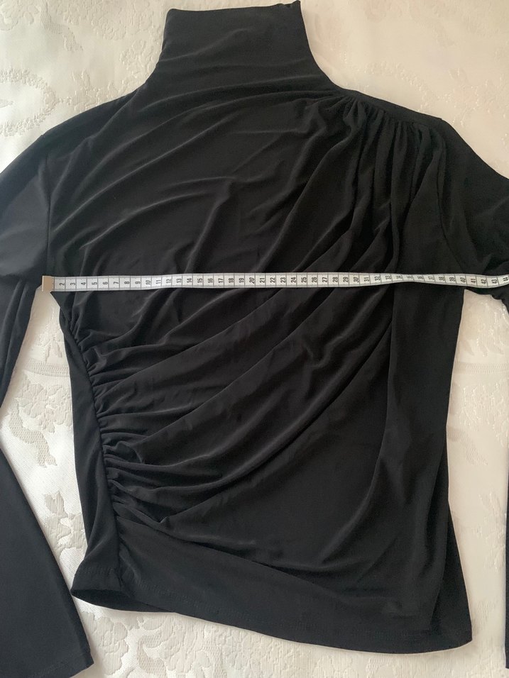 Siyah Drapeli  Bluz - Görsel 2