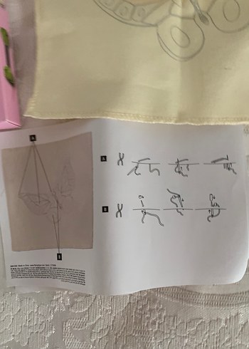 Nakış Seti - Pembe Kelebek Deseni - Görsel 4