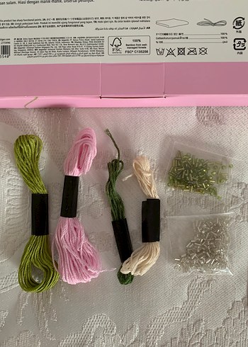 Nakış Seti - Pembe Kelebek Deseni - Görsel 8