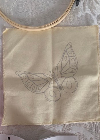 Nakış Seti - Pembe Kelebek Deseni - Görsel 10