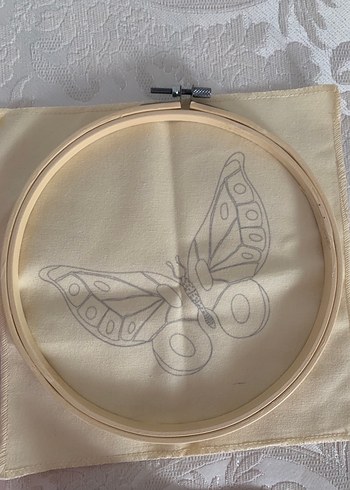 Nakış Seti - Pembe Kelebek Deseni - Görsel 11