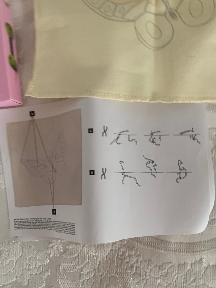 Nakış Seti - Pembe Kelebek Deseni - Görsel 4