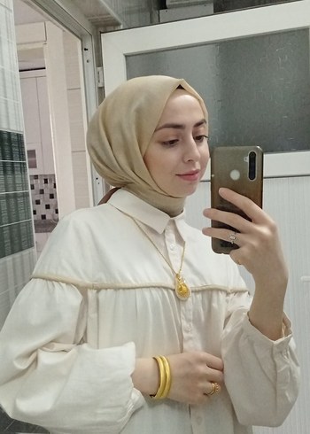 40 Beden krem tunik gömlek