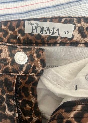Zara Kahverengi Leopar Pantolon jean