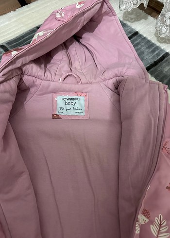 Pembe Desenli Bebek Kar Tulumu Kapüşonlu - Görsel 4